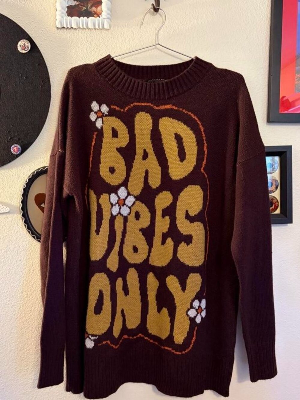 Current Mood Cognac Worst Kinda Curse Sweater